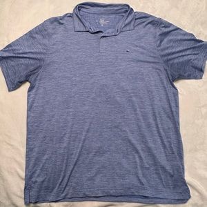 Men’s Vineyard Vines St. Jean Stripe Performance Polo, size XL, Ocean Breeze